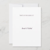 Carte De Remerciements Thank You Fancy Script Photo Bubble Frame Card (Dos)