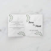 CARTE DE REMERCIEMENTS THANK YOU FOR COMING (Intérieur)