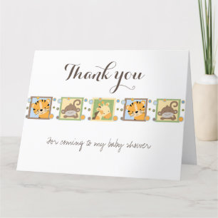Carte De Remerciements Thank you for coming to my baby shower