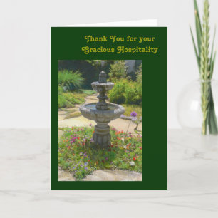Carte De Remerciements Thank You for your Gracious Hospitality Template