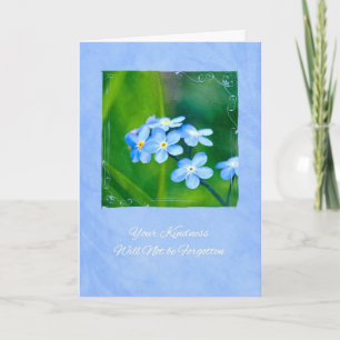 Carte De Remerciements Thank You For Your Kindness Forget Me Nots