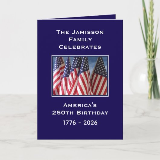 Carte De Remerciements Thank You For Your Service America's 250th (Devant)