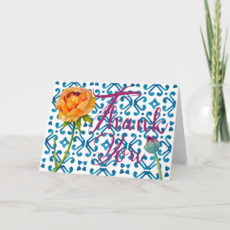 Carte De Remerciements thank you note card