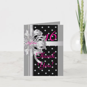 Carte De Remerciements Thank You Note For A Sweet Sixteen-Customize
