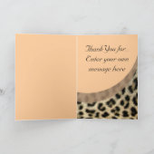 Carte De Remerciements Thank You Note ou Greeting Card Leopard Print (Intérieur)