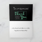 Carte De Remerciements THANK YOU Professionnels administratifs (Intérieur)