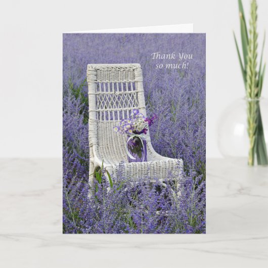 Carte De Remerciements Thank You Purple Bouquet (Devant)