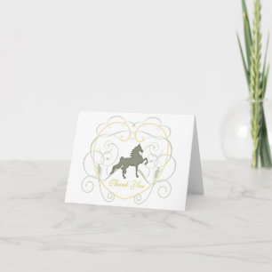Carte De Remerciements Thank you Sage Saddlebred