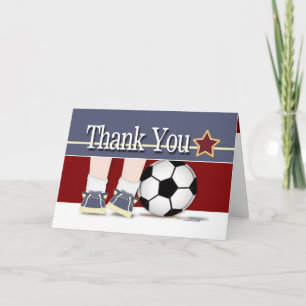 Carte De Remerciements Thank You Soccer Card Template