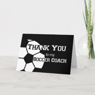 Carte De Remerciements Thank You to my Soccer Coach