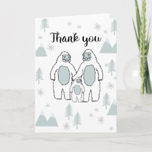Carte De Remerciements Thank You Yeti Baby