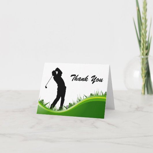 Carte De Remerciements Thank Your Man Golf Birthday (Devant)