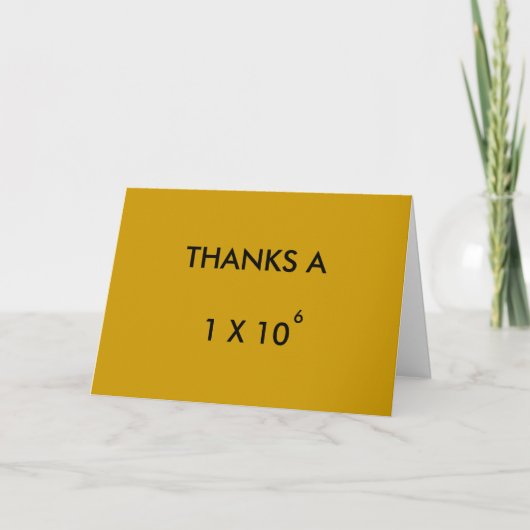 CARTE DE REMERCIEMENTS THANKS A MILLION (Devant)