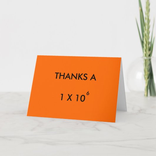 CARTE DE REMERCIEMENTS THANKS A MILLION (Devant)