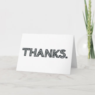 Carte De Remerciements "Thanks" | Customizable