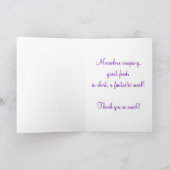 Carte De Remerciements Thanks for Great Meal (Intérieur)