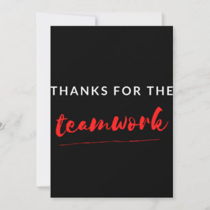 Carte De Remerciements Thanks For the Teamwork