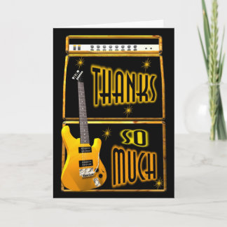 Carte De Remerciements Thanks Much Guitar