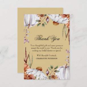 Carte De Remerciements Thanksgiving Automne Saison Automne Fête des marié