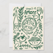 Carte De Remerciements That's Amore Italian Food CUSTOM Bridal SHower  (Dos)