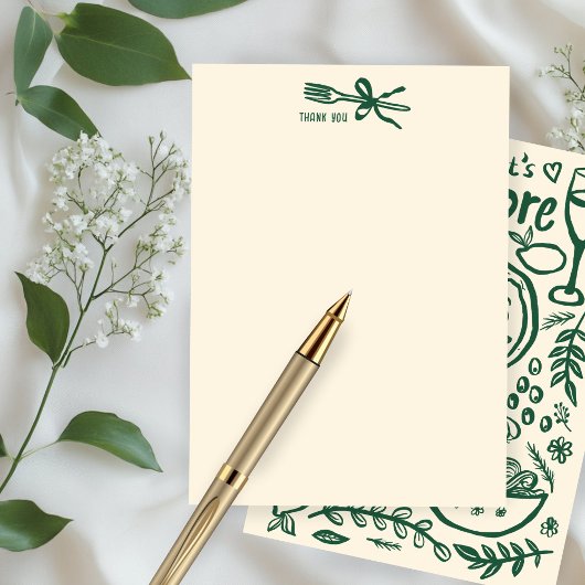 Carte De Remerciements That's Amore Italian Food CUSTOM Bridal SHower 