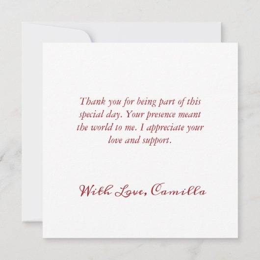 Carte De Remerciements That's Amore Mariage écriture manuscrite Shower (Dos)