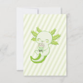 Carte De Remerciements Thé aux perles vert axolotl mignon Par-tea Enfants (Dos)
