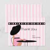 Carte De Remerciements Thé bébé (Devant / Derrière)