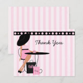 Carte De Remerciements Thé bébé (Devant / Derrière)