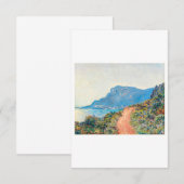 Carte De Remerciements The Corniche Landscape by Claude Monet (Devant / Derrière)