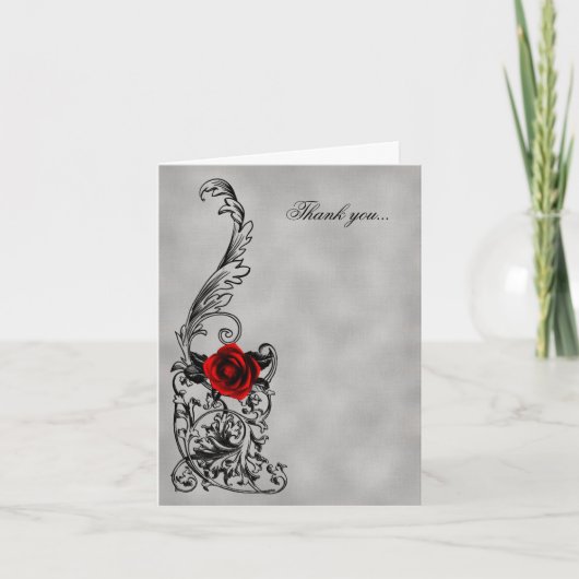 Carte De Remerciements The Dance Gothic Wedding Thank You (Devant)