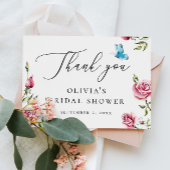 Carte De Remerciements Thé dansant de mariage floral | Roses romantiques