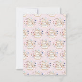 Carte De Remerciements Thé dansant Rose Fardée (Dos)