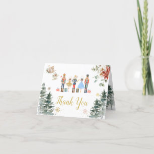 Carte De Remerciements Thé de Fête des mariées noisette de Noël plié