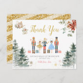 Carte De Remerciements Thé de mariage de Noël Casse-Noisette (Devant / Derrière)