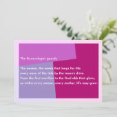 Carte De Remerciements The Gynecologist guards (Debout devant)