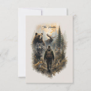 Carte De Remerciements The Hunter , Dans le silence sauvage
