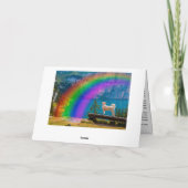 Carte De Remerciements The Rainbow Bridge Poem, In Memory of a Pet... (Dos)