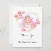 Carte de remerciements théière Fête des mariées ro (Devant)