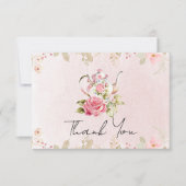 Carte De Remerciements Théière florale Remerciement pour la fête de douch (Devant)