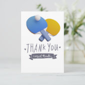 Carte de remerciements thématique Ping Pong (Debout devant)