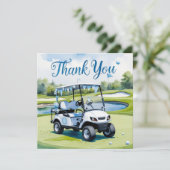 Carte De Remerciements Thème Baby Shower Garçon Golf  (Debout devant)