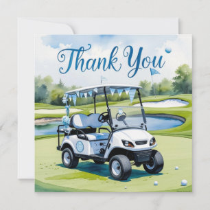 Carte De Remerciements Thème Baby Shower Garçon Golf