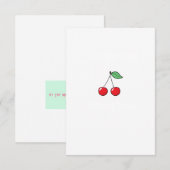 Carte De Remerciements Thème cerise, design cerise (Devant / Derrière)