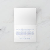 Carte De Remerciements Thème côtier à rayures bleues et blanches avec arc (Intérieur)