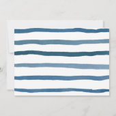 Carte De Remerciements Thème Côtier Christening For Boy Indigo Blue (Dos)