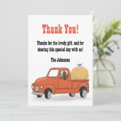 Carte De Remerciements Thème d'anniversaire camionnette de campagne, Pers (Debout devant)