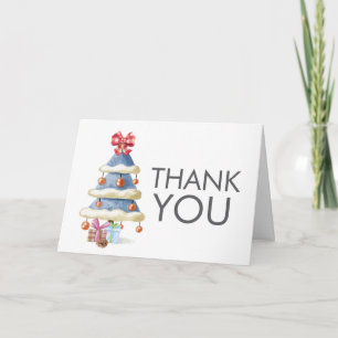 Carte De Remerciements Thème de Baby Shower : Sapin de Noël Minimaliste H