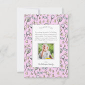 Carte De Remerciements Thème de bonbons Sweet Little One pour 1er anniver (Devant)