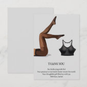Carte De Remerciements Thème de douche de mariage Lingerie Chic (Devant / Derrière)